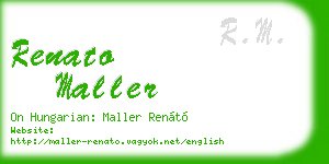 renato maller business card
