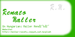 renato maller business card